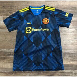 Adidas 2021-22 Manchester United Ronaldo Jersey Mens Medium Blue
